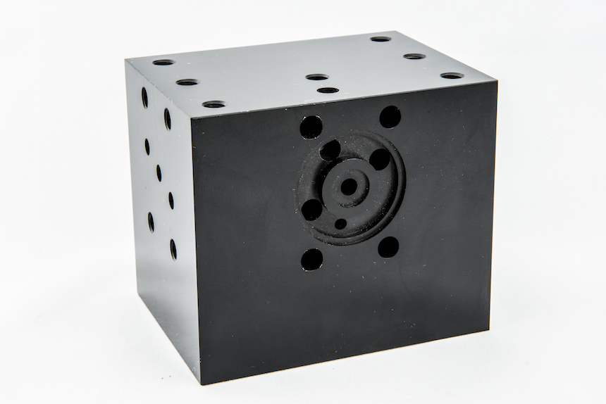 Precision CNC milled valve block